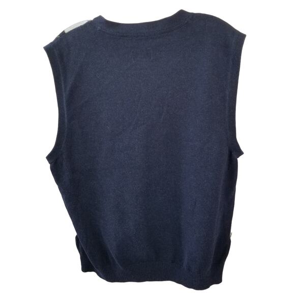 Haggar Blue Gray Tan Argyle Sweater Vest Classic Size XL - Picture 2 of 3